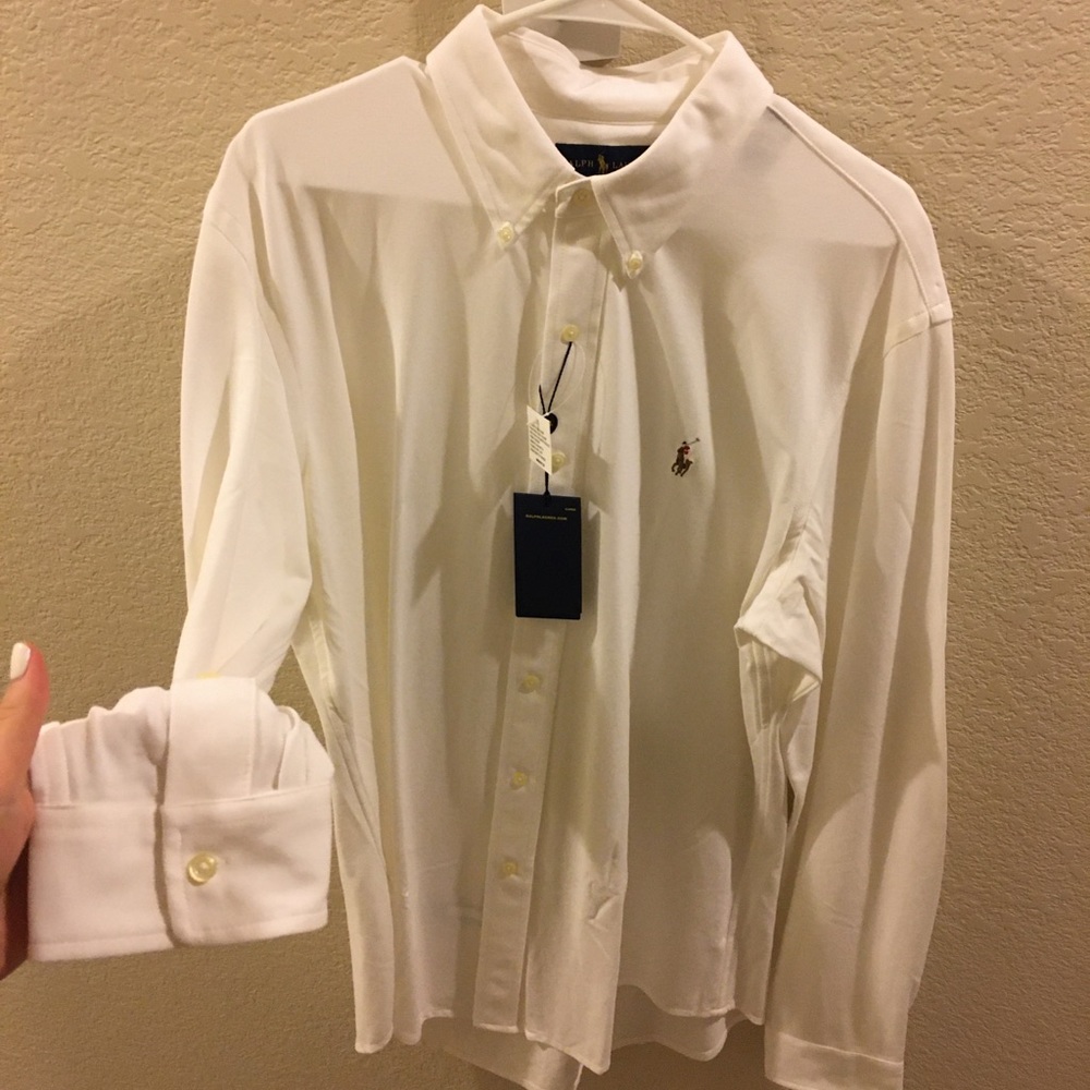 NWT Ralph Lauren POLO Knit Oxford Button Down